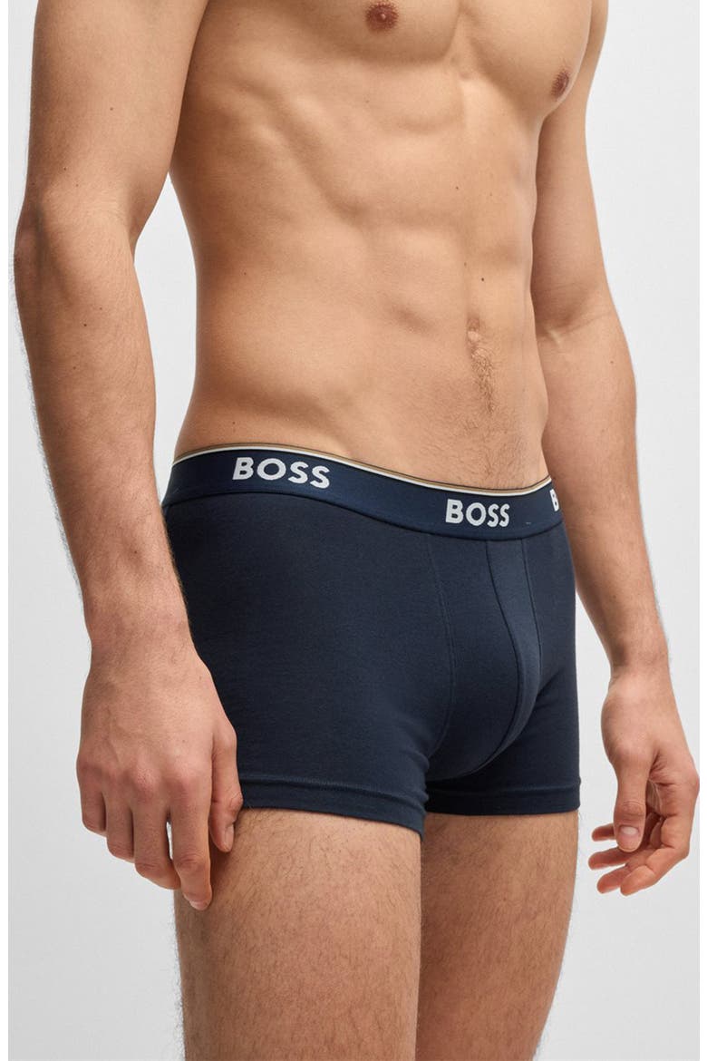Assorted 3-Pack Power Stretch Cotton Trunks, Alternate, color, BLACK/ BLUE ASSORTED