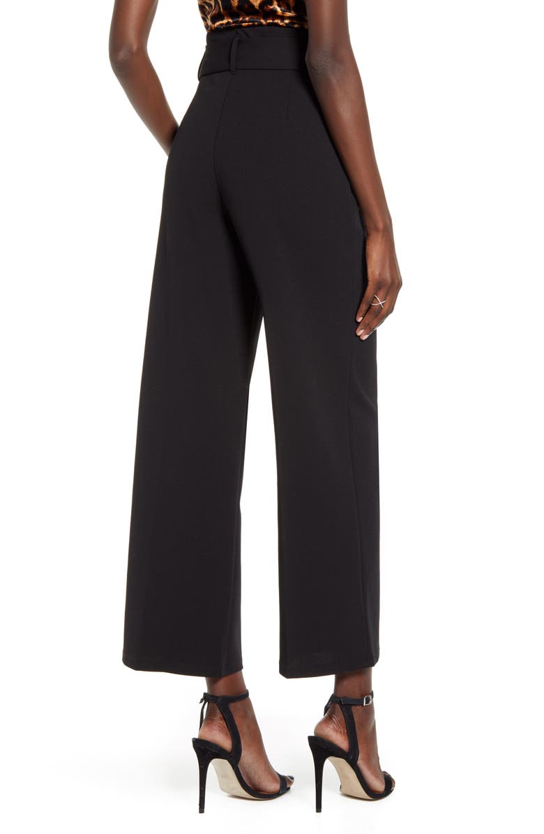 Leith High Waist Belted Pants, Alternate, color, 