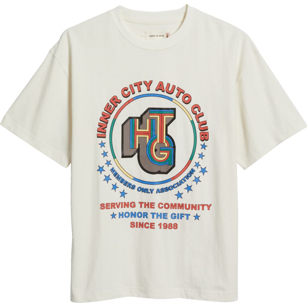 Honor The Gift Auto Association Graphic T-shirt In Bone