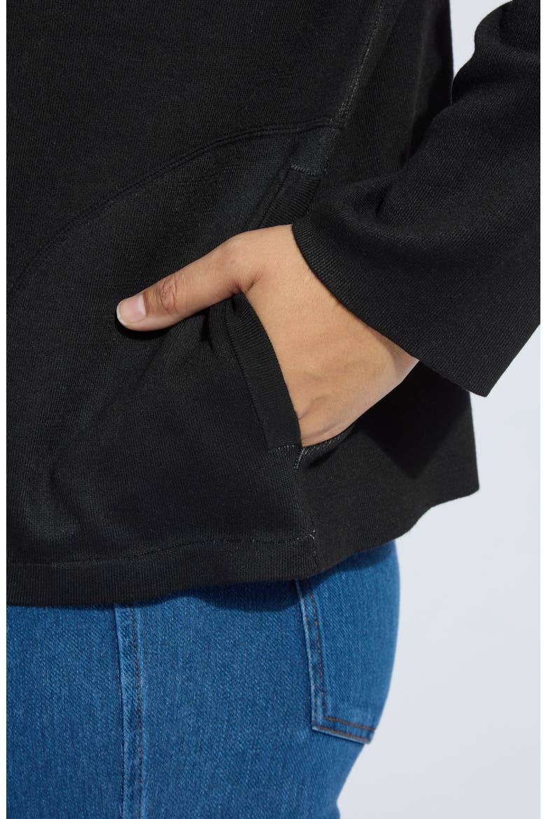 Reversible Zip Up Cardigan, Alternate, color, BLACK