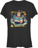 Toy Story 5 Junior's Toy Story 5 Buzz Smile Emoticon Graphic T-Shirt