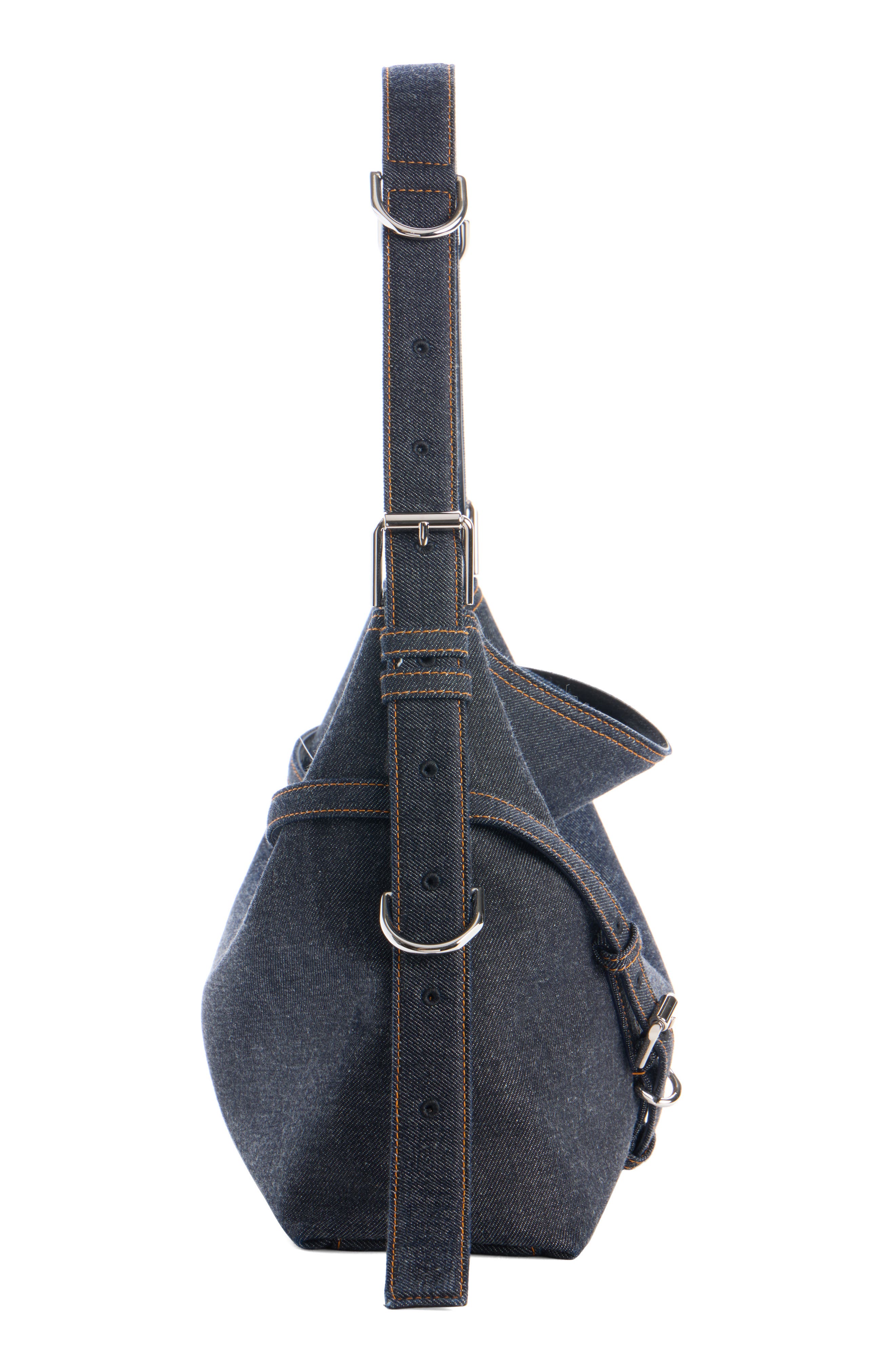 Givenchy Large Voyou Denim Shoulder Bag, Alternate, color, 415-Indigo Blue