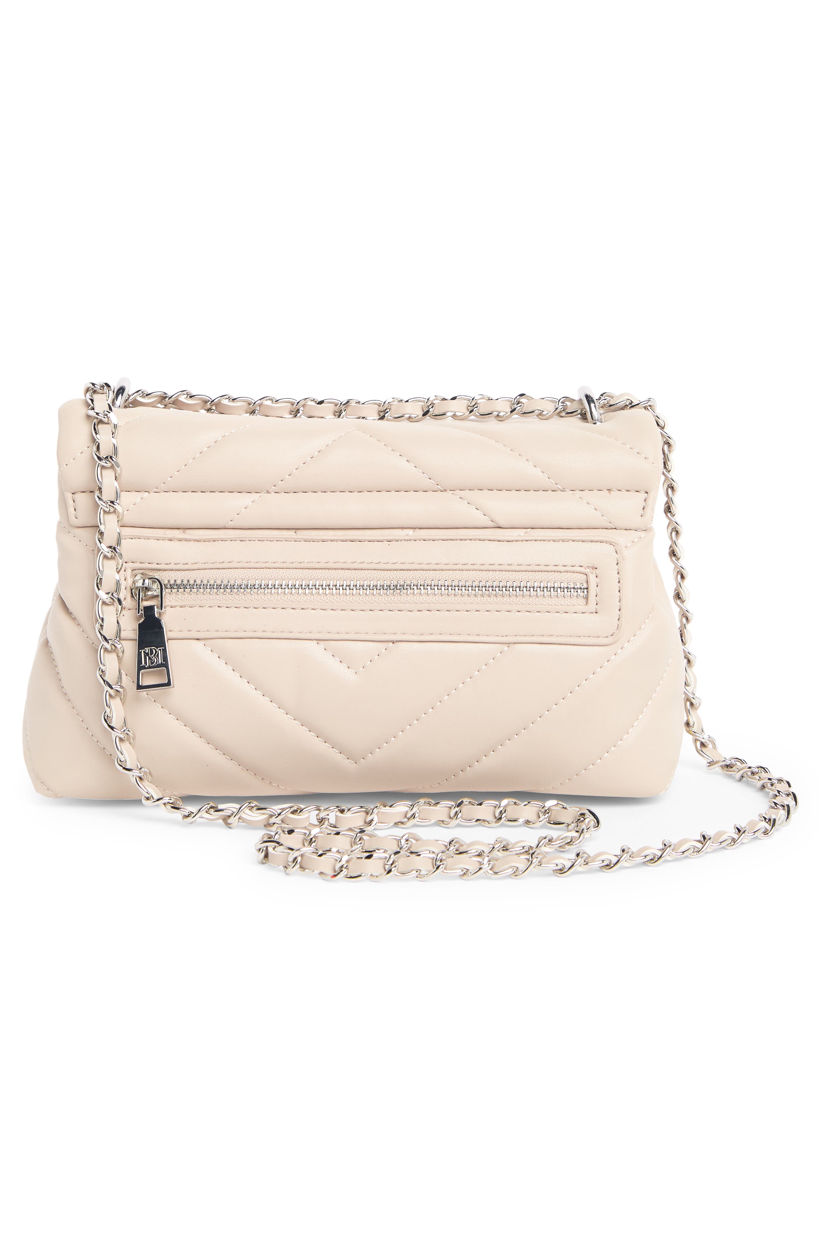 Badgley Mischka Collection Diagonal Quilted Convertible Shoulder Bag, Alternate, color, 