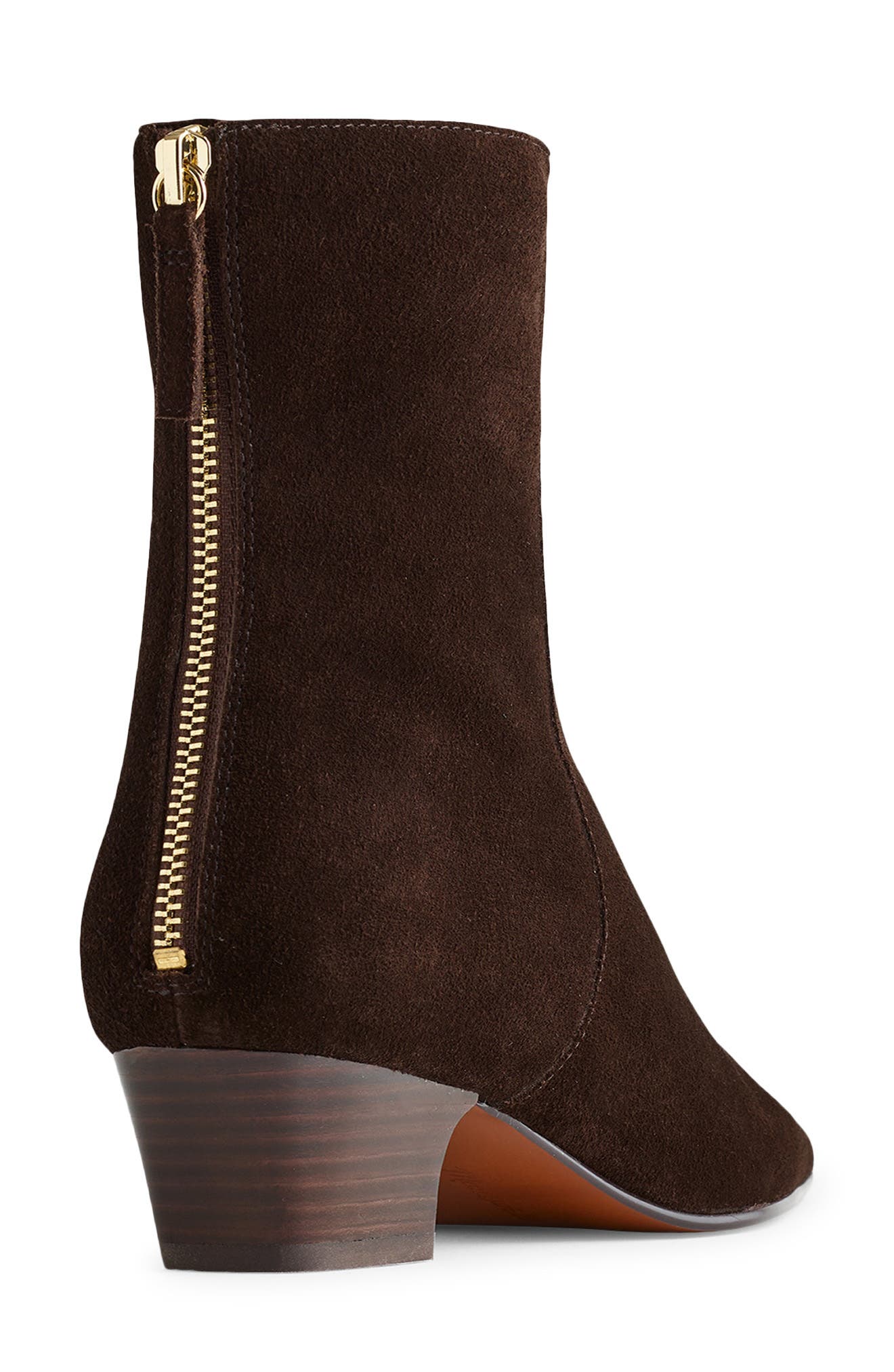Madewell The Lexie Ankle Bootie, Alternate, color, Dark Carob