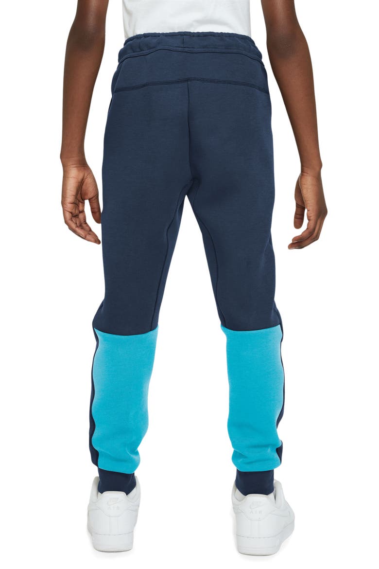 Kids' Tech Fleece Joggers, Alternate, color, MIDNIGHT NAVY/ AQUARIUS/ BLACK