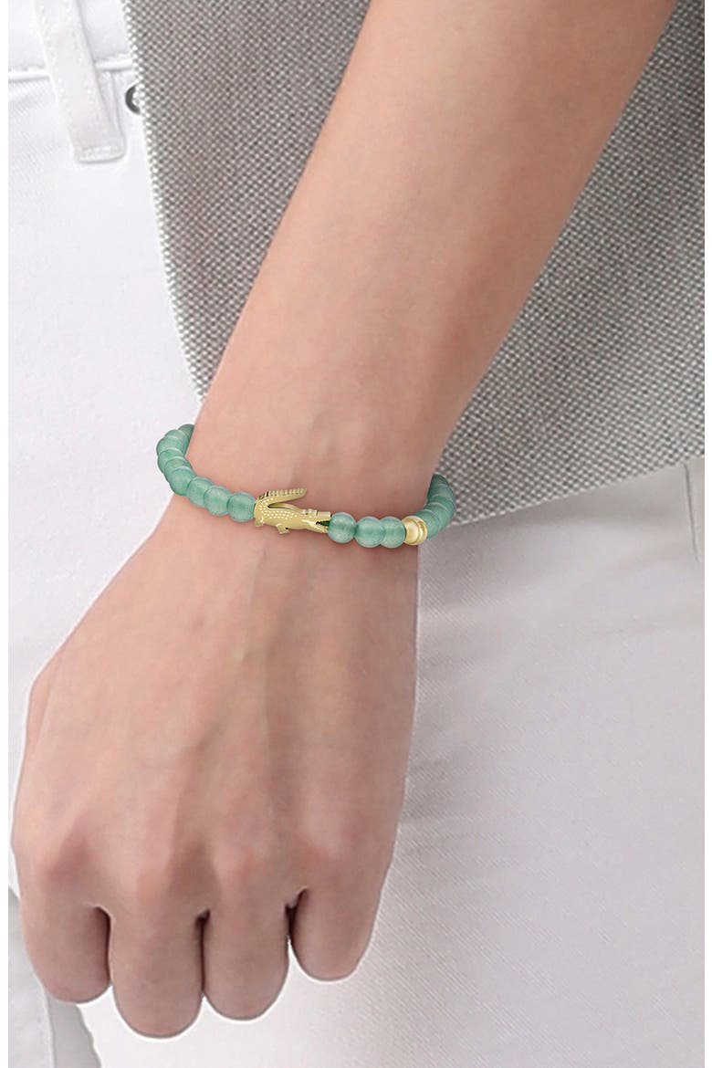 Matchpoint Beaded Stretch Bracelet, Alternate, color, GREEN
