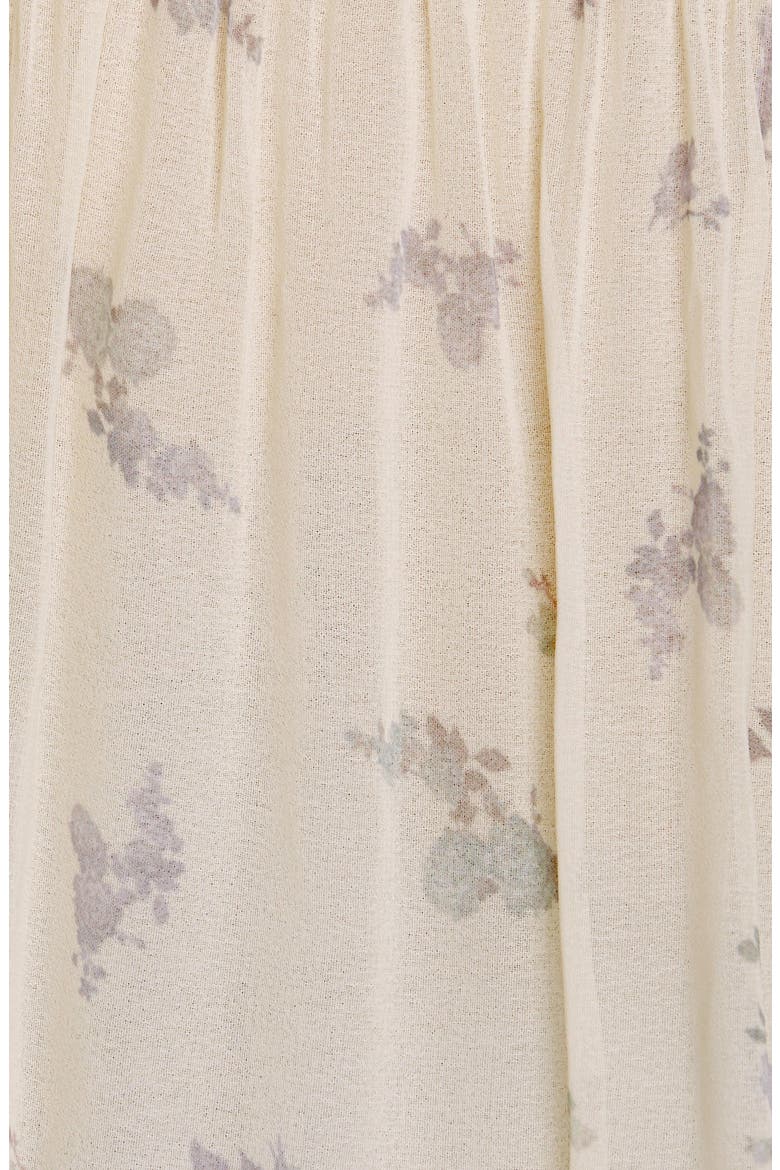 Floral Pleated Georgette Blouse, Alternate, color, EGRET 135