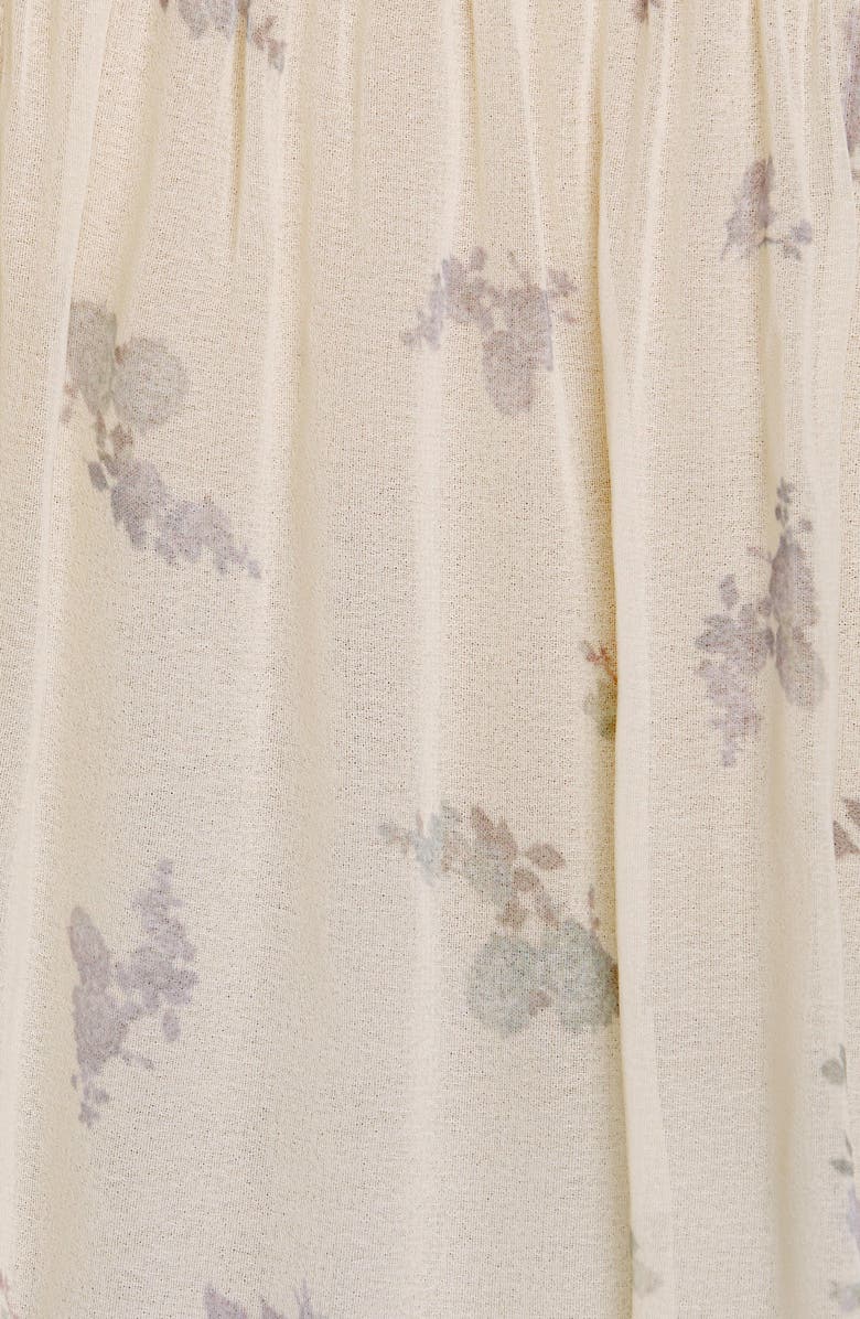 Ganni Floral Pleated Georgette Blouse, Alternate, color,