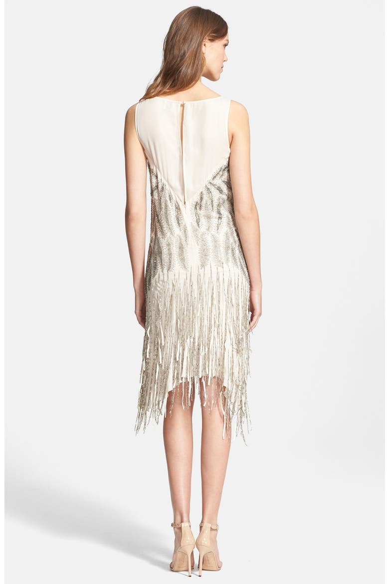Bead Embellished Dress, Alternate, color, ANTIQUE IVOIRE