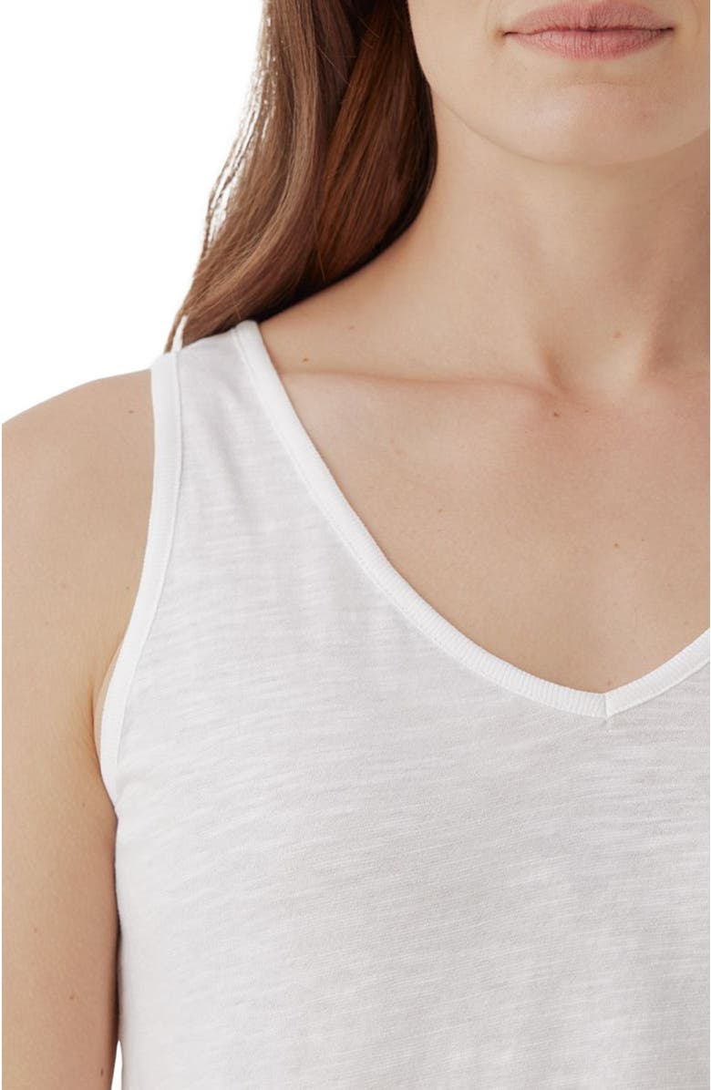 Pact Organic Featherweight Slub Reversible Tank, Alternate, color, White