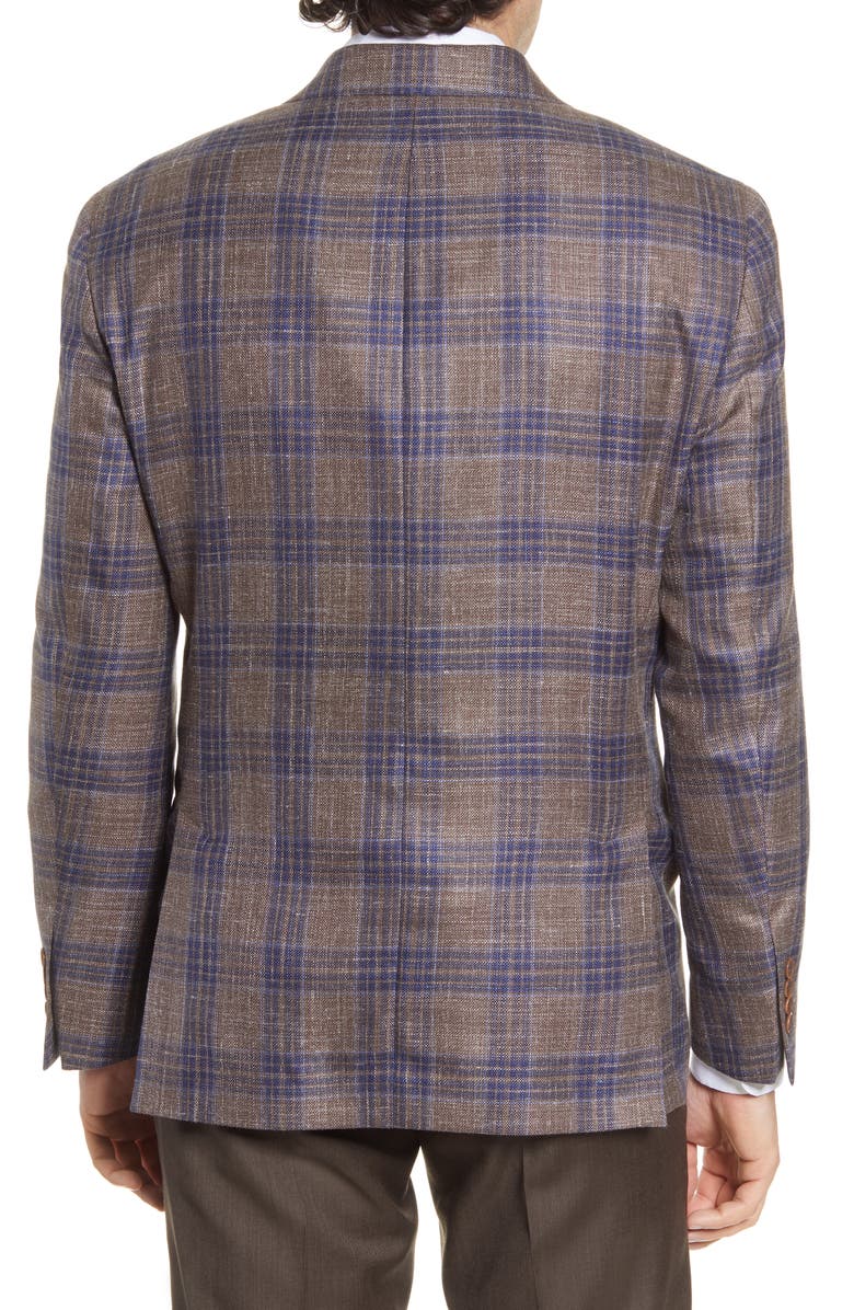 Hart Schaffner Marx New York Classic Fit Plaid Wool Blend Sport Coat, Alternate, color,