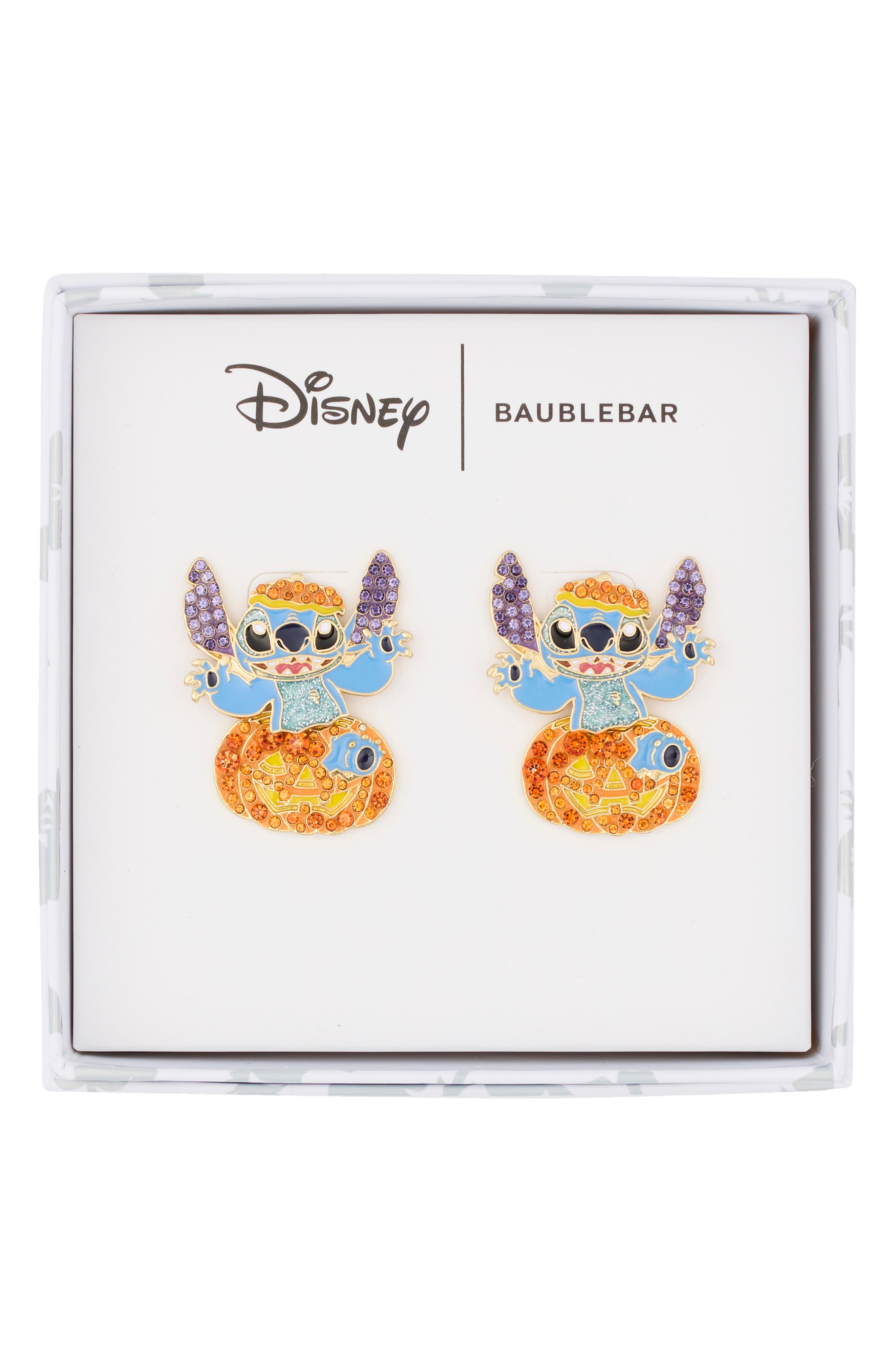 Disney Stitch Pumpkin Drop Earrings