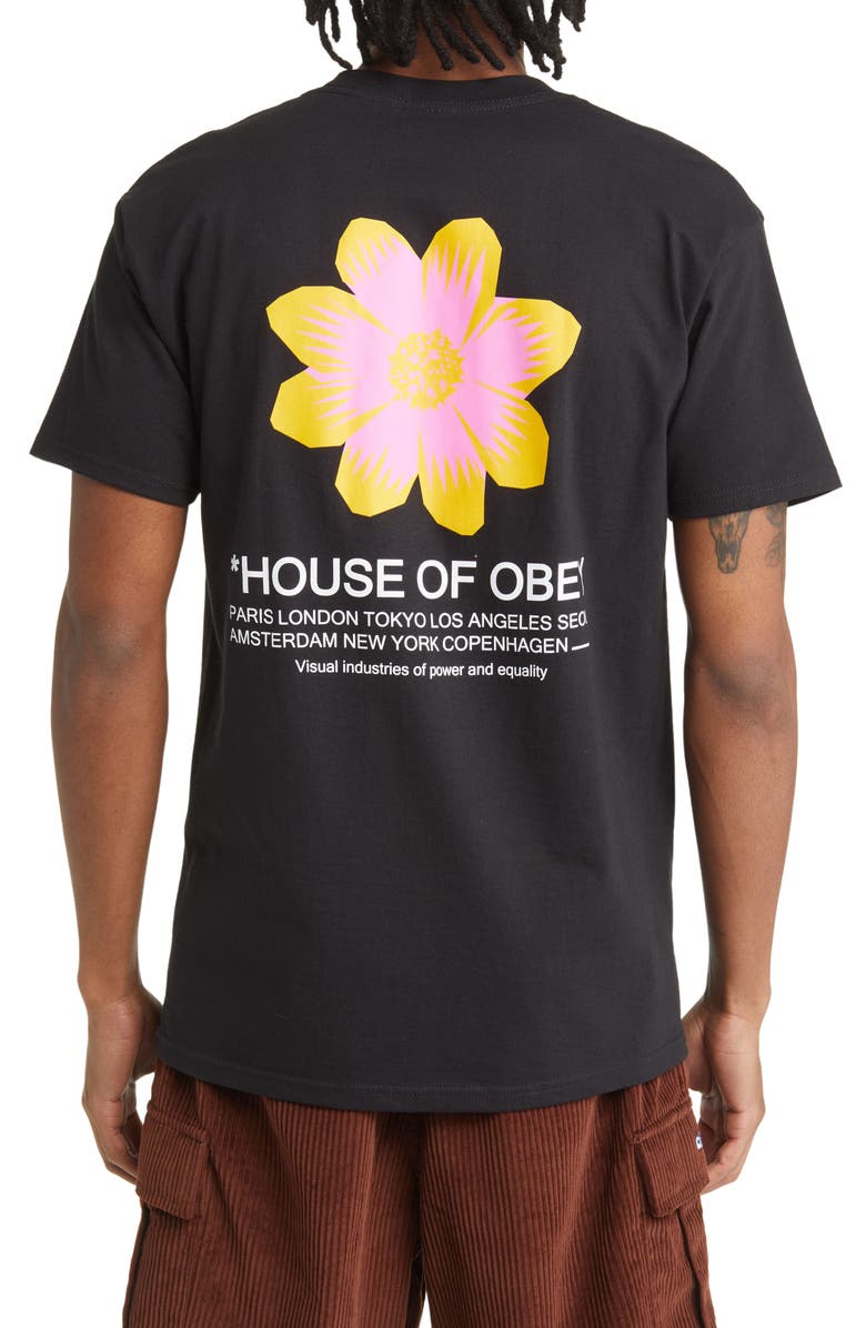 Obey House of Flower Graphic Tee, Alternate, color, 