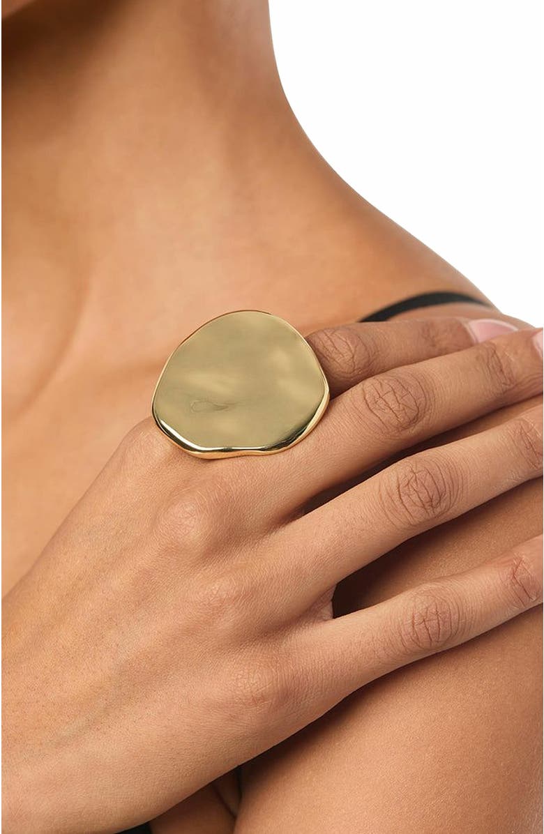 WeWoreWhat Hammered Plate Ring, Alternate, color, 