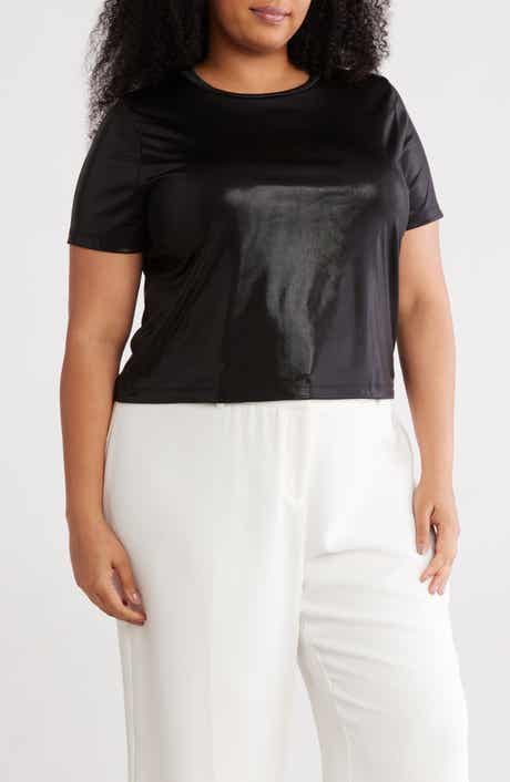 Renee C Metallic Crewneck T-Shirt