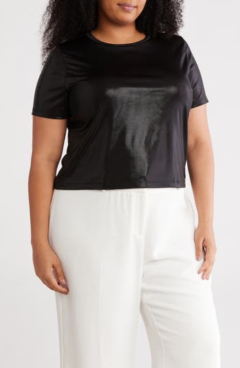Renee C Metallic Crewneck T-shirt