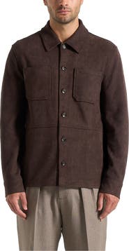 Manière De Voir Thomas Suede Long Sleeve Shirt
