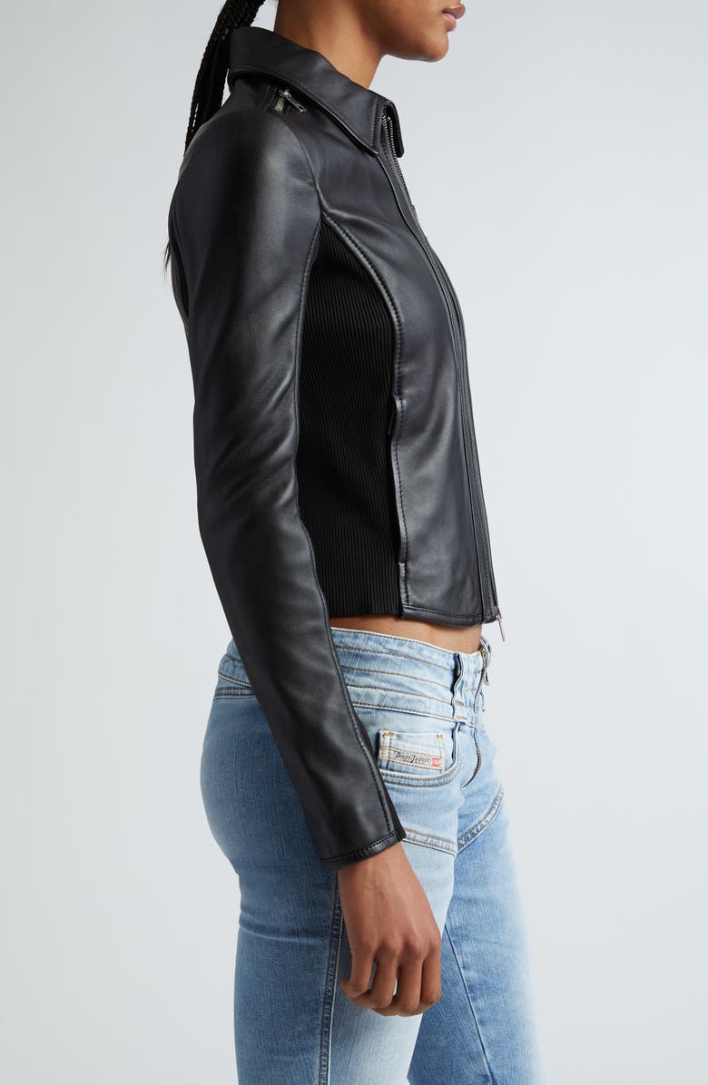 DIESEL<sup>®</sup> L-Sask Leather Moto Jacket, Alternate, color, 