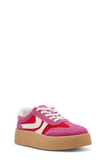 Steve Madden Kids' Jjersey Platform Sneaker In Pink