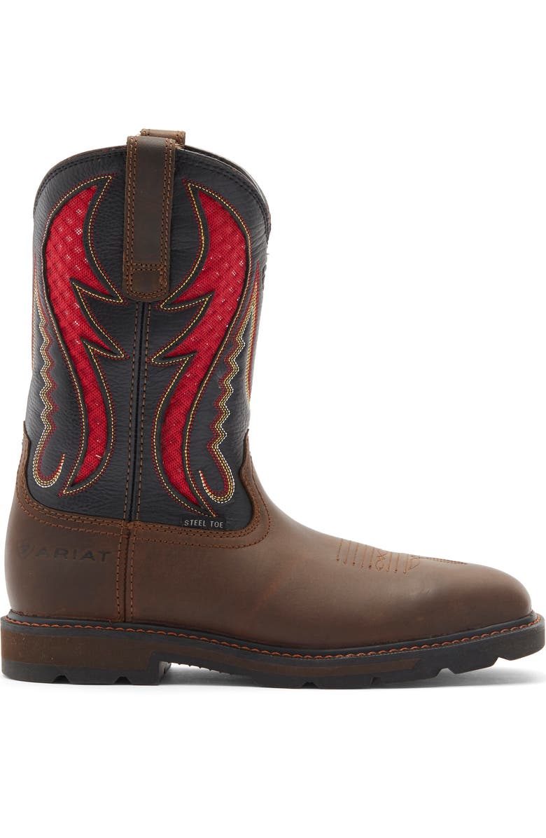 Ariat Groundbreaker Western Work Boot, Alternate, color, Brown/ Brown