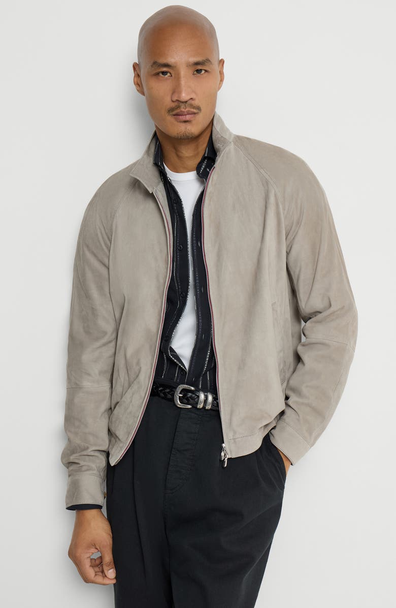 Brunello Cucinelli Suede jacket, Alternate, color, Khaki