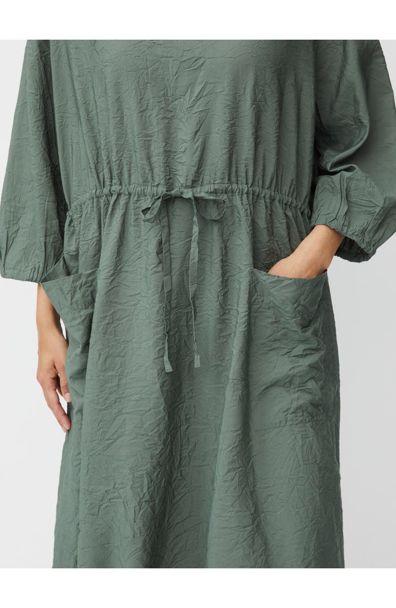 Masai Copenhagen MaNymosa 3/4 Sleeve Loose Fit Midi Dress, Alternate, color, Duck Green