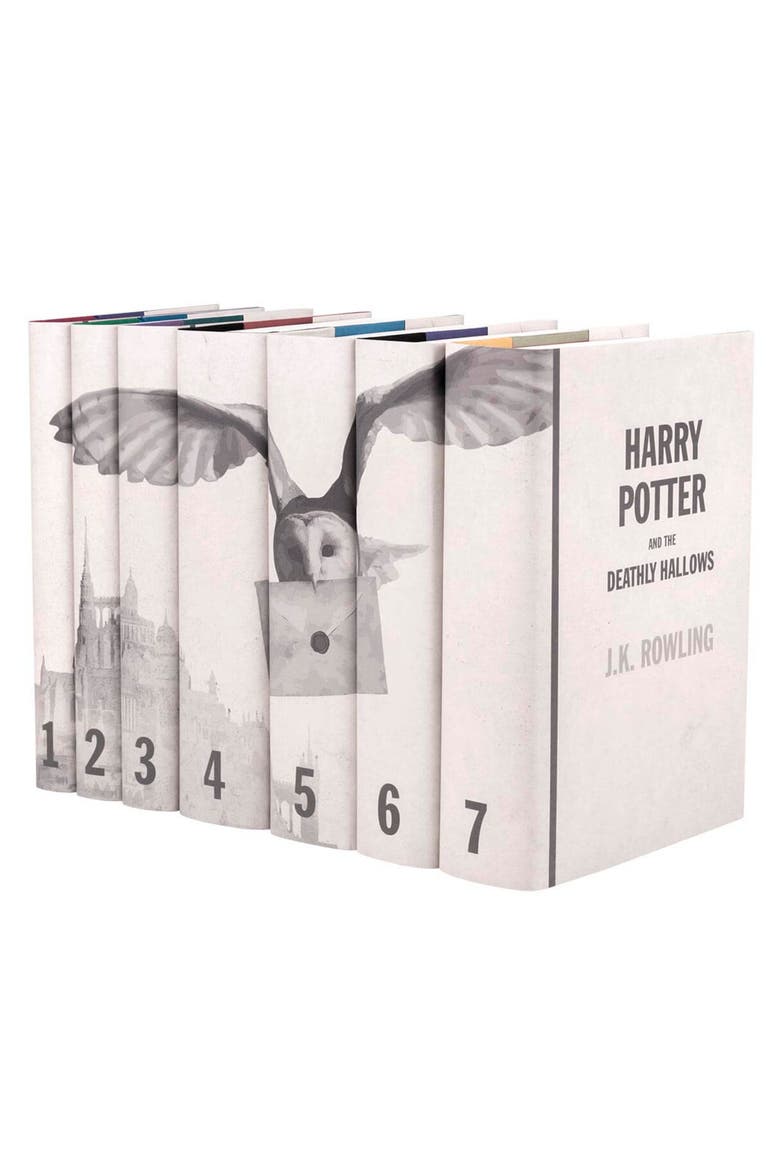 Harry Potter Hogwarts Book Set, Cool Neutral, Alternate, color, Cool Neutral