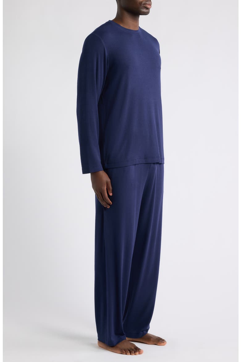 Moonlight Rib Pajamas, Alternate, color, NAVY PEACOAT
