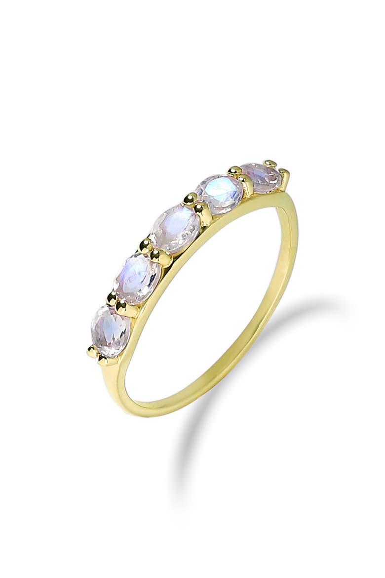 Rainbow Moonstone Band Ring, Main, color, BLUE