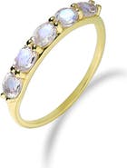 YS GEMS Rainbow Moonstone Band Ring