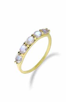 YS GEMS Rainbow Moonstone Band Ring