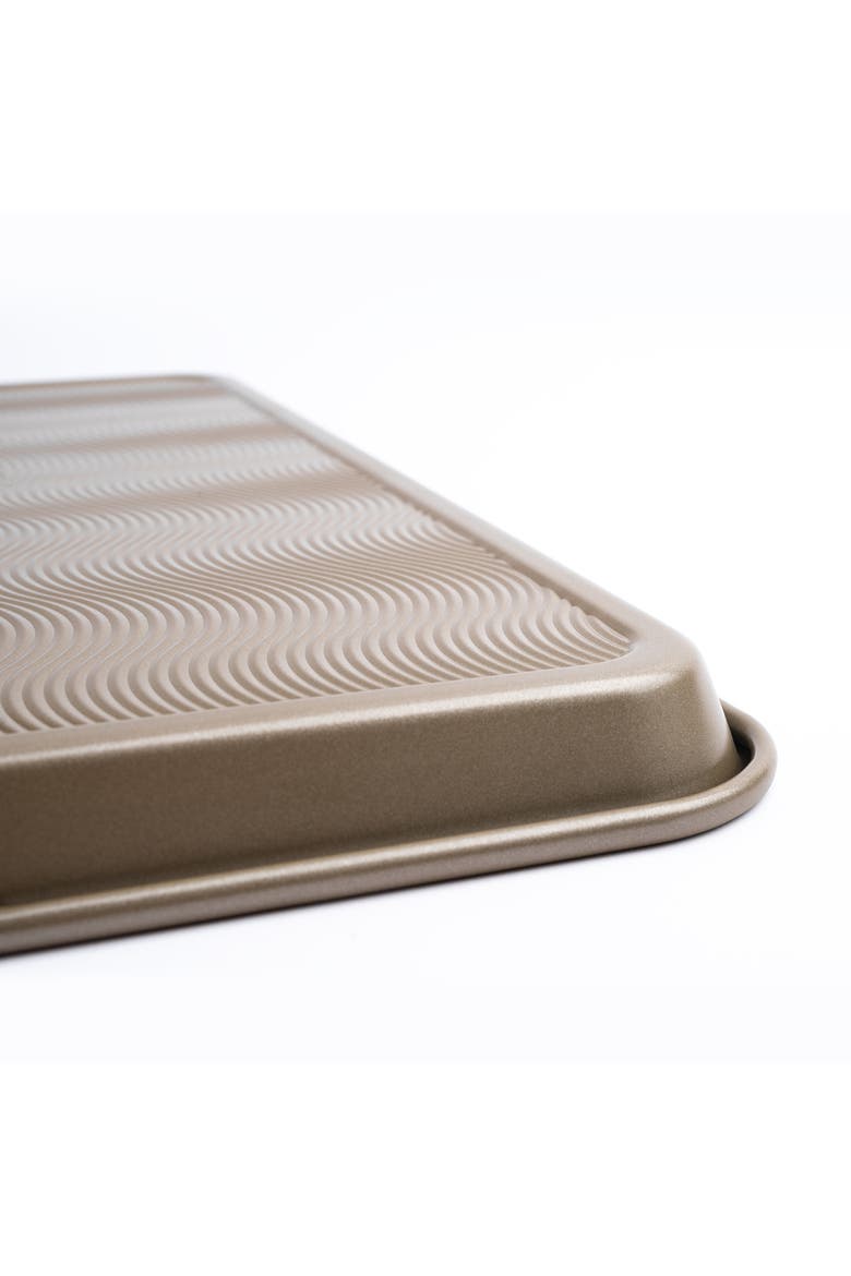 Rectangular Steel Nonstick Baking Sheet Pan, Alternate, color, Brown