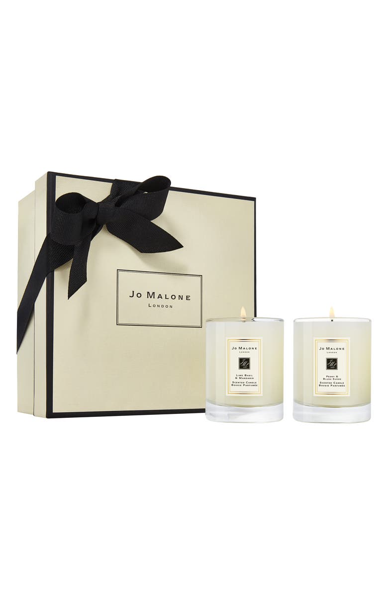 Jo Malone London<sup>™</sup> Lime Basil & Mandarin and Peony & Blush Suede Travel Candle Duo, Alternate, color, 