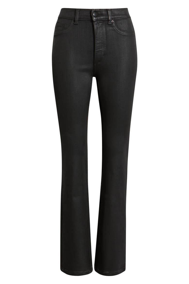 Bridget Instasculpt™ Coated High Waist Bootcut Jeans, Alternate, color, BLACK COATED