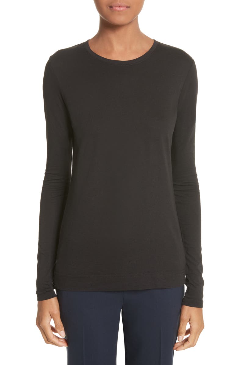 Adam Lippes Long Sleeve Crewneck T-Shirt, Main, color, 