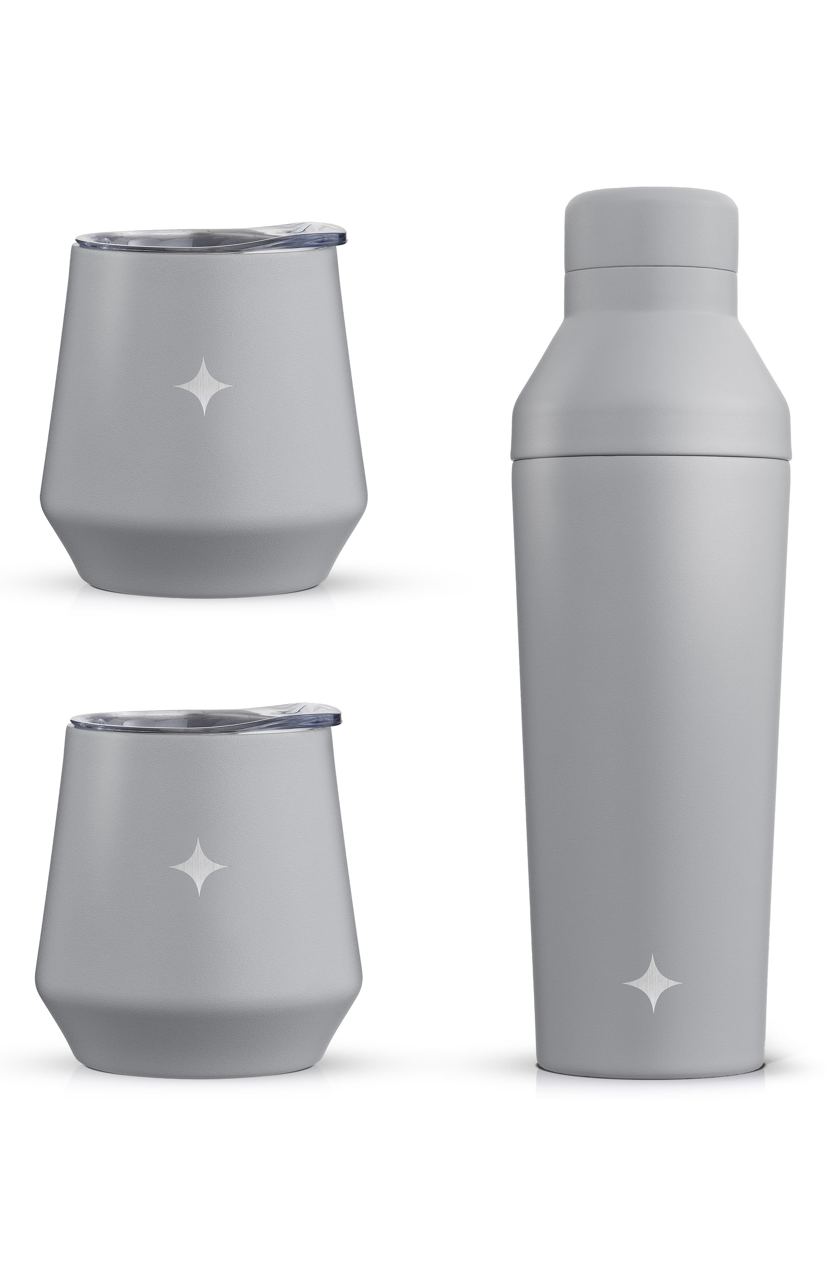 JoyJolt Stainless Steel Cocktail Shaker & Travel Cup Set
