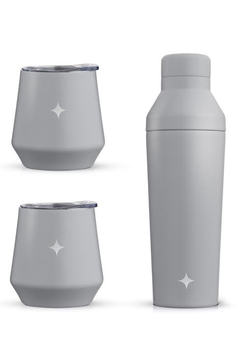 Stainless Steel Cocktail Shaker & Travel Cup Set