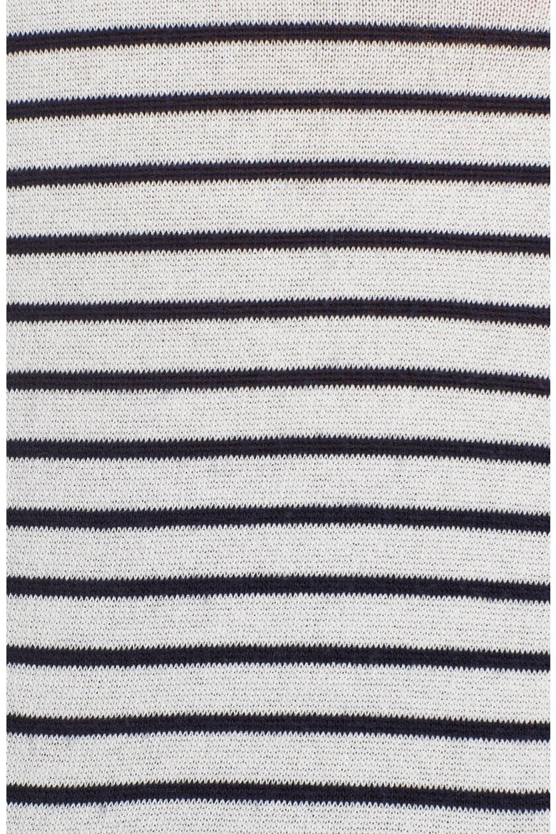 'Retro Salute Savasana' Stripe Full Zip Hacci Hoodie, Alternate, color, NAVY