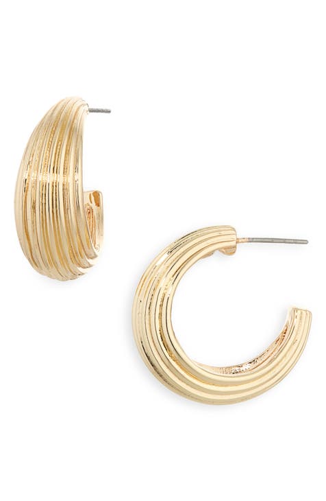 Ridged Tapered Hoops