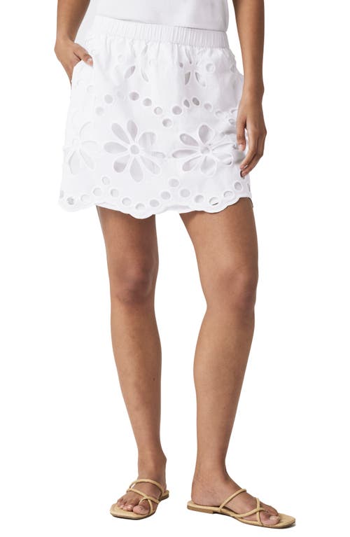 Splendid Emma Eyelet Embroidered Cotton Miniskirt