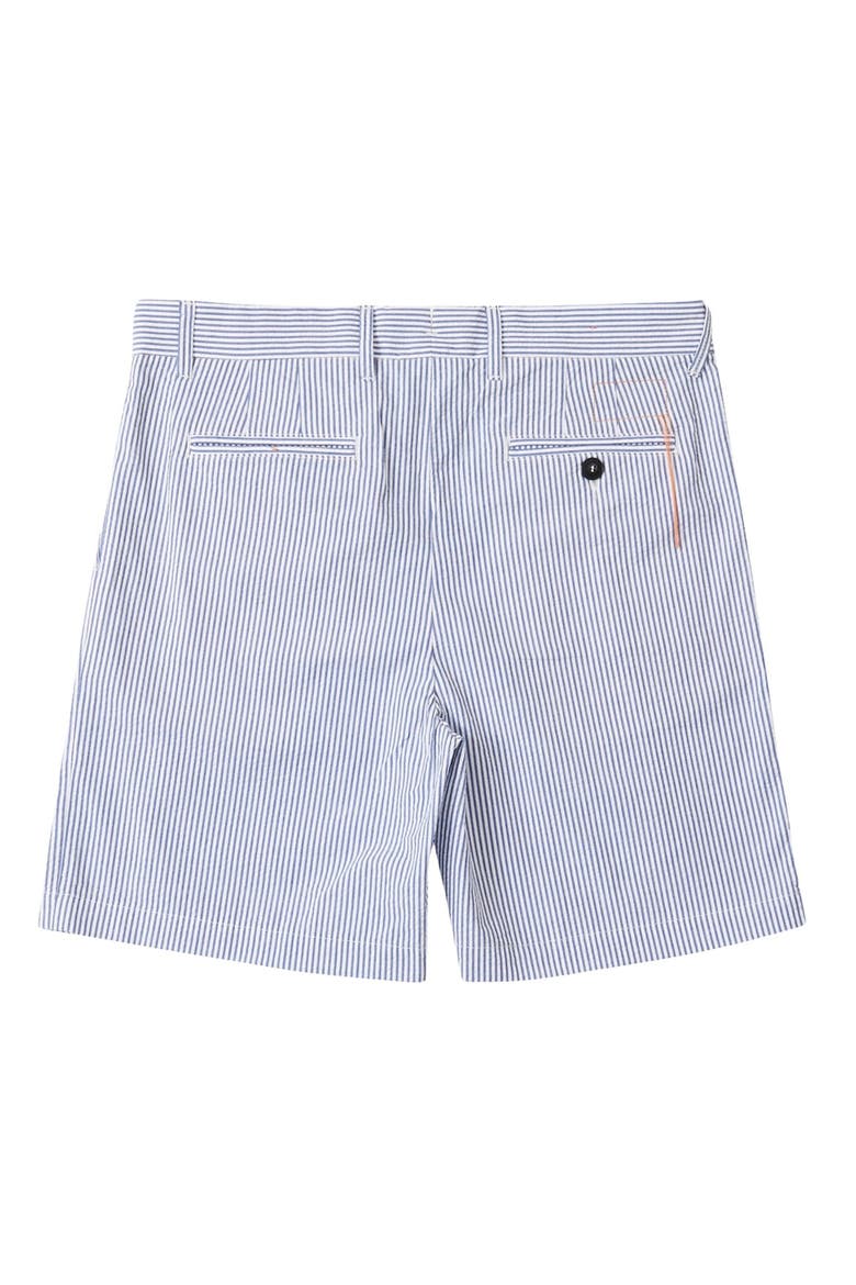 Striped Seersucker Bermuda Shorts, Alternate, color, BLUE
