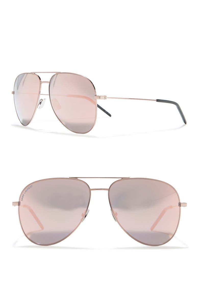 Saint Laurent 59mm Aviator Sunglasses, Alternate, color,