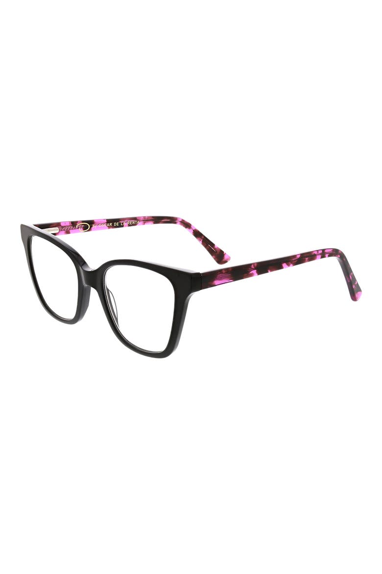 50mm Cat Eye Reading Glasses, Alternate, color, BLACK