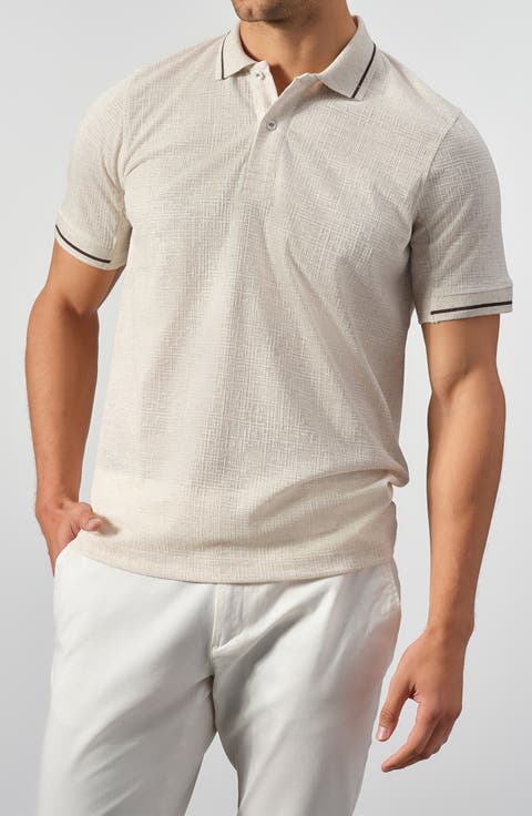 Cotton Blend Knit Polo