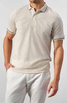 Cotton Blend Knit Polo