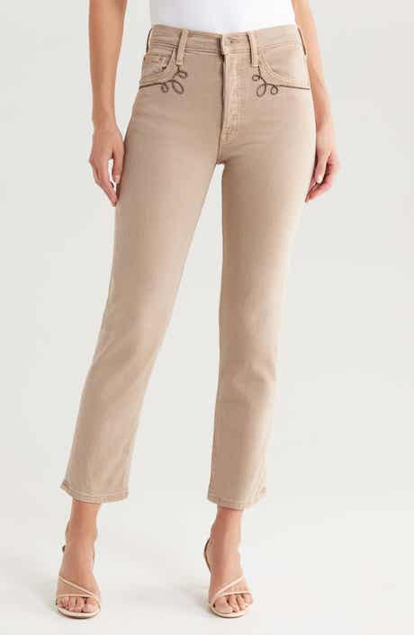 MOTHER The Tomcat High Waist Ankle Straight Leg Jeans