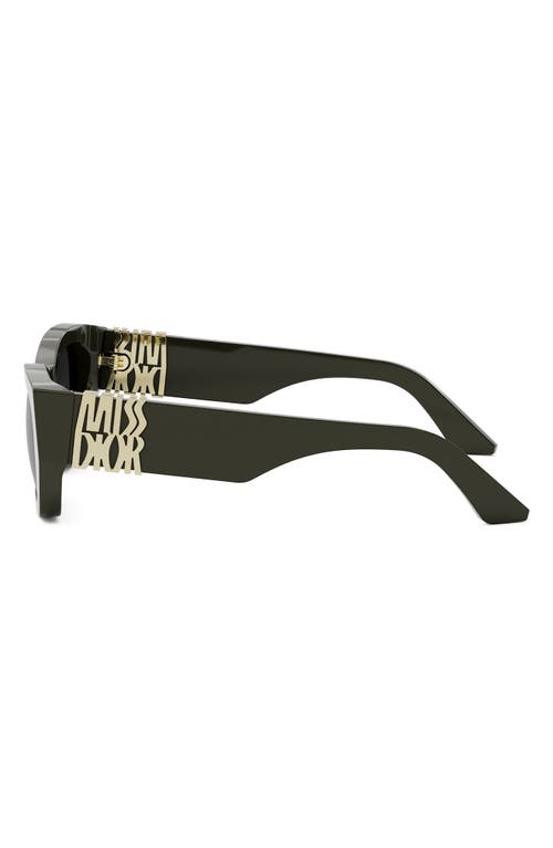 Dior Miss S1i 55mm Square Sunglasses In Dark Green/other/smoke