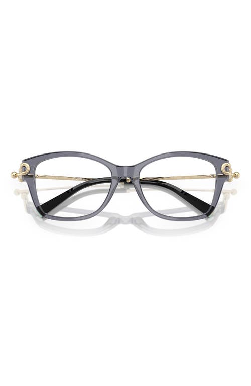 Tiffany & Co . Universal Fit 53mm Rectangular Optical Glasses In Gray