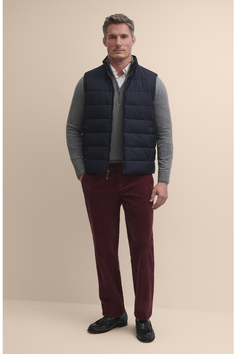 Quilted Stand Collar Vest, Alternate, color, NAVY MELANGE