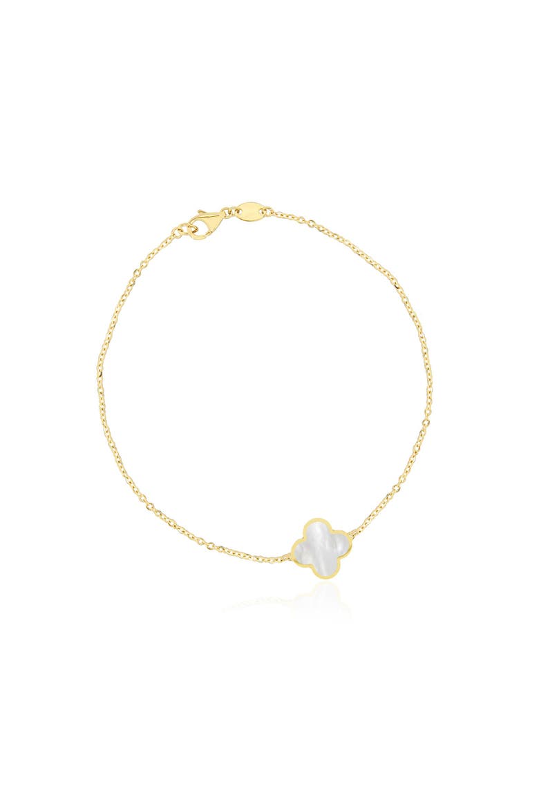 Large Mother of Pearl Single Clover Bracelet, Main, color, Mother of Pearl